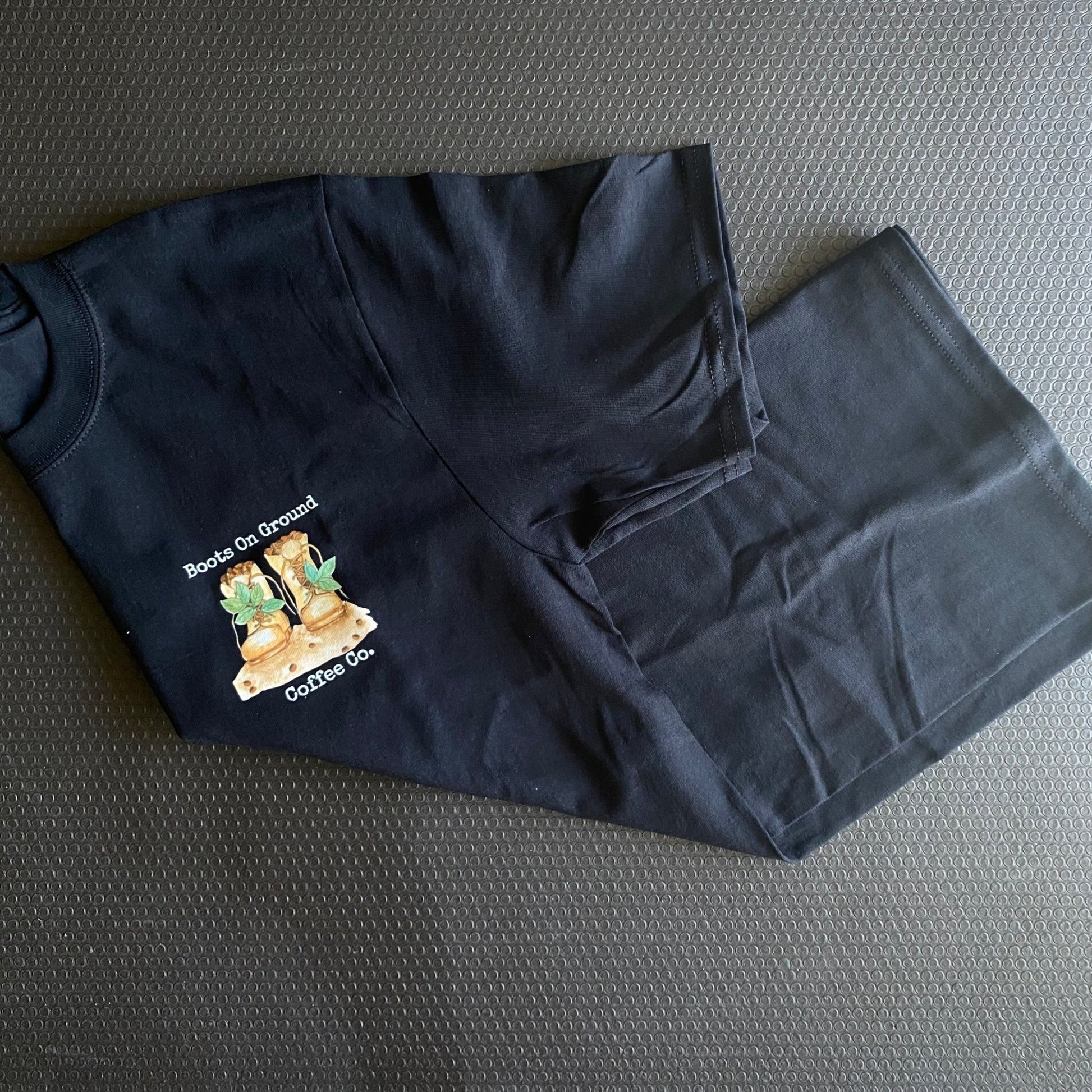 Black Logo Tee - Boots on ground coffee co